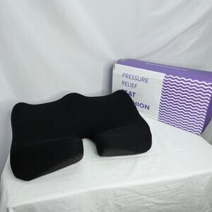 C Cushion Lab Patented Pressure Relief Seat Cushion for Long Sitting Hours Black